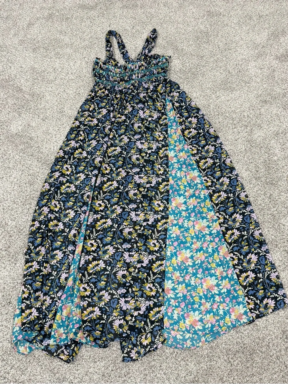 Free people Intimate DanceWithMe Ruched Gathered Front Ties Maxi Dress Women’s S